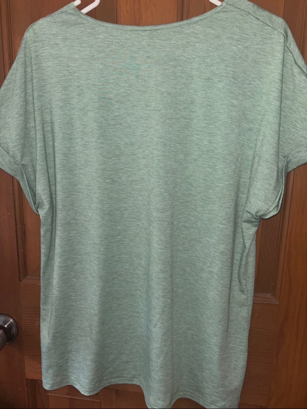 V-Neck Short Sleeve Tee in Sage Green by Automet - Picture 4 of 4